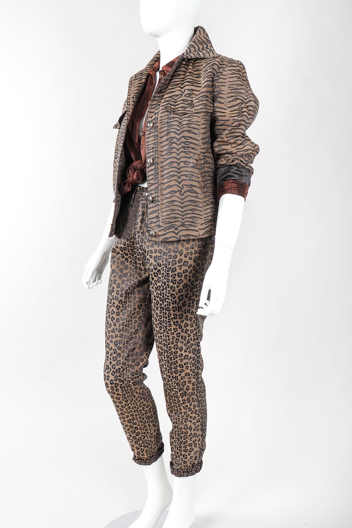 ジャケット・アウター FENDI jeans leopard pattern jacket Alexander Wang Daze Leopard Denim Jacket Animal Print