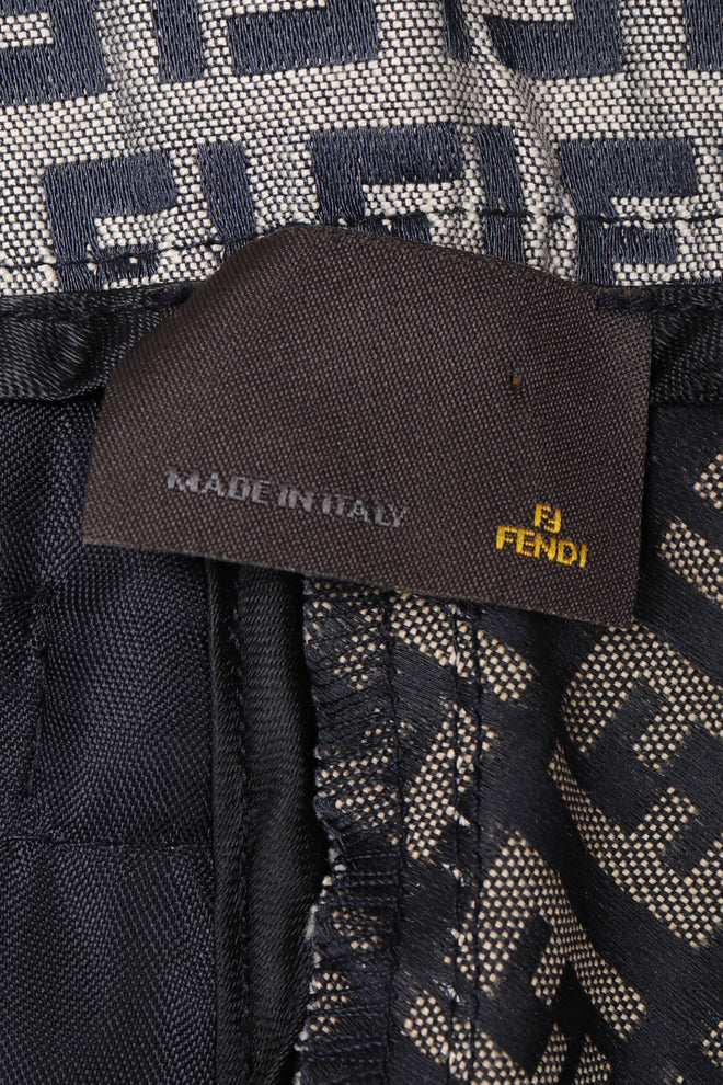 Recess Los Angeles Vintage Fendi Karl Lagerfeld Iridescent Zucca Monogram Trouser Flare Pant