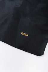 Recess Los Angeles Vintage Fendi Zucca Double F Monogram Mini Bag Brown Leather Shoulder Strap Zipper Rectangle