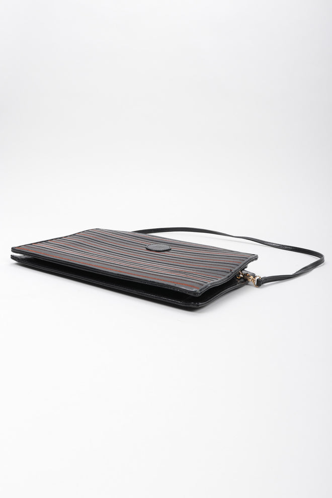 Recess Los Angeles Vintage Fendi Slim Embroidered Leather Shoulder Bag