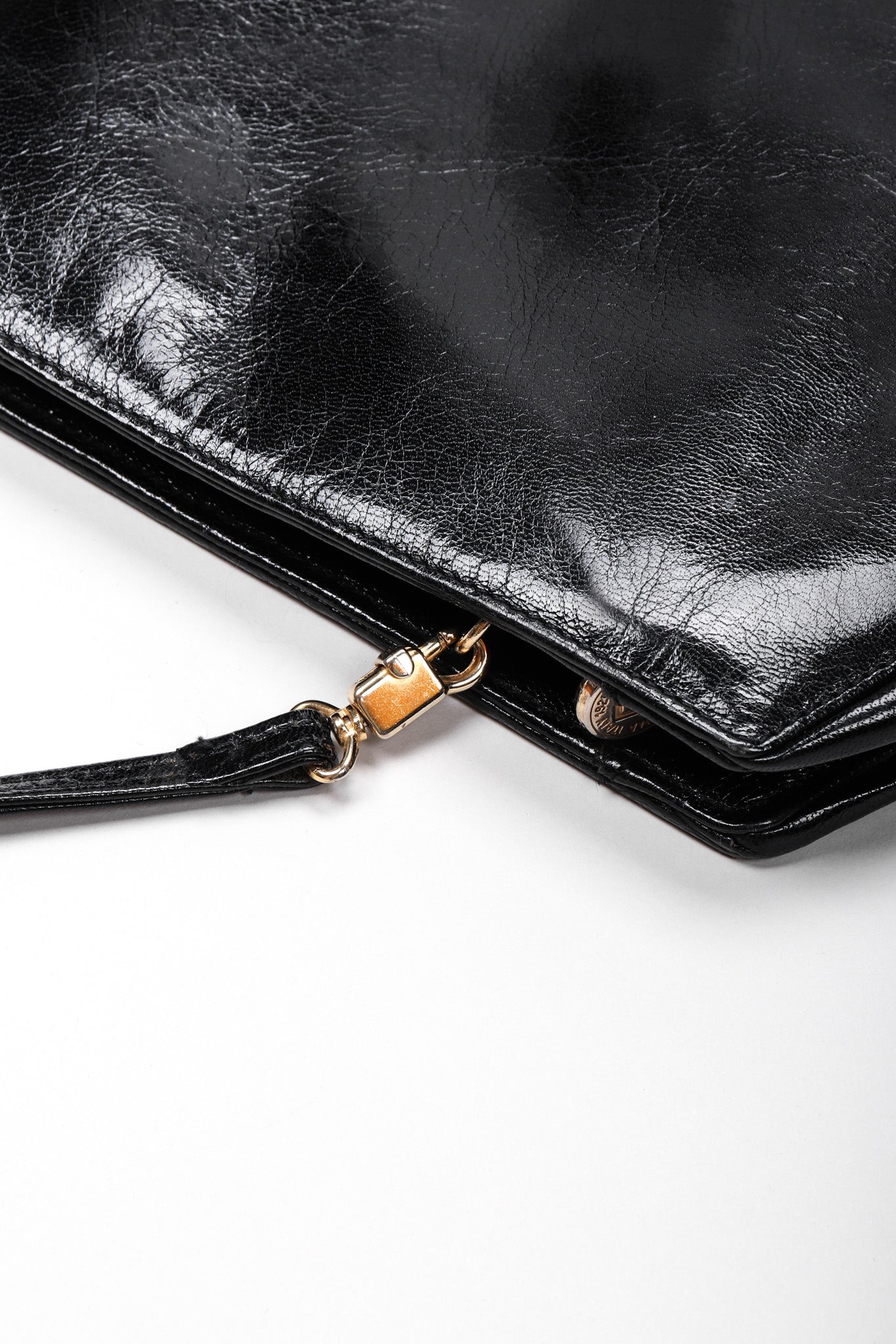 Recess Los Angeles Vintage Fendi Slim Embroidered Leather Shoulder Bag