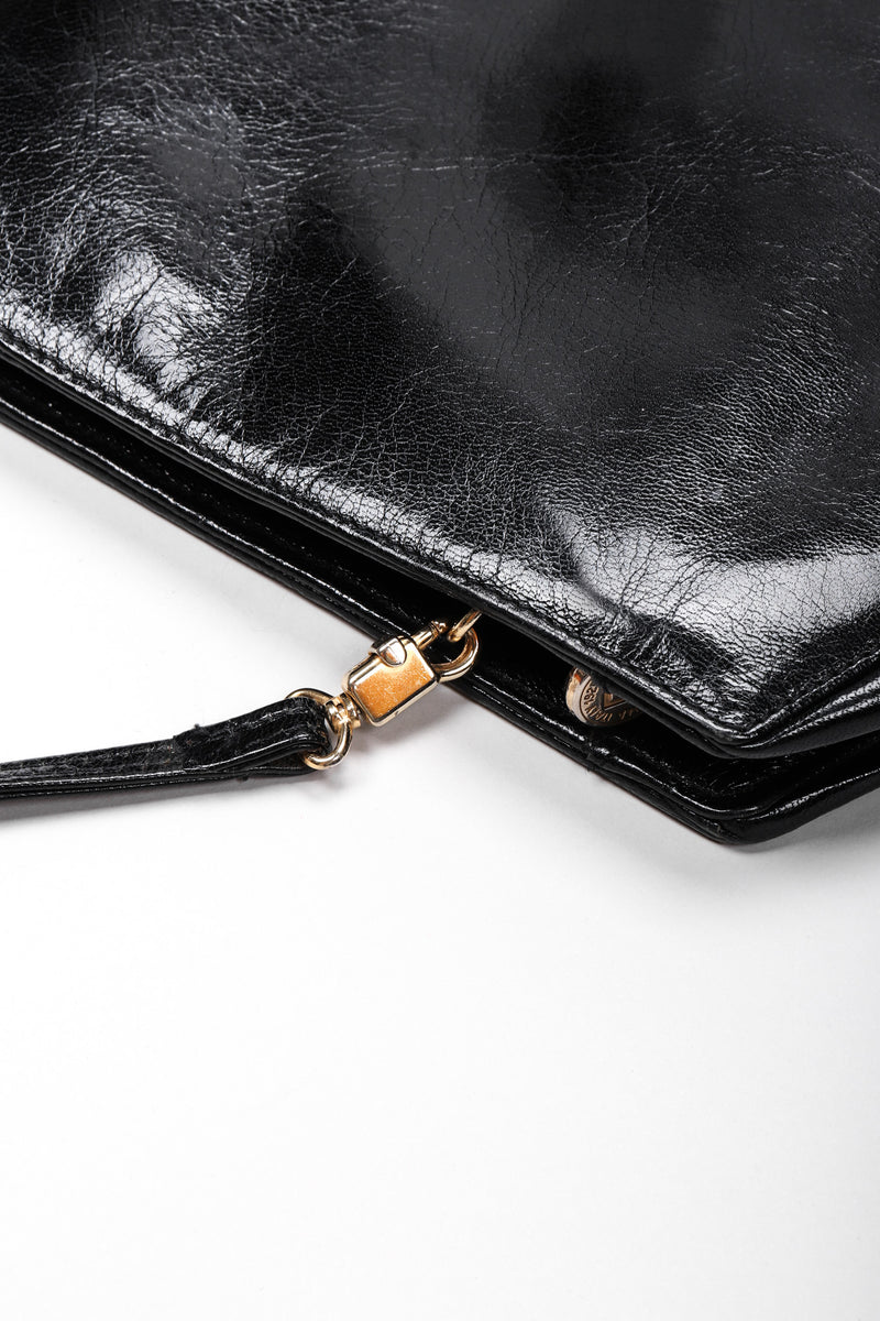 Chanel Tassel Camera Shoulder Bag Black Patent Leather