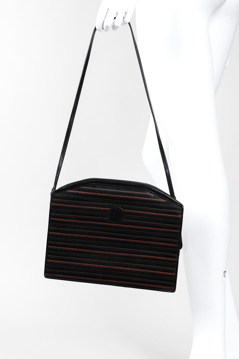 Vintage Fendi brown epi leather messenger bag, shoulder purse with