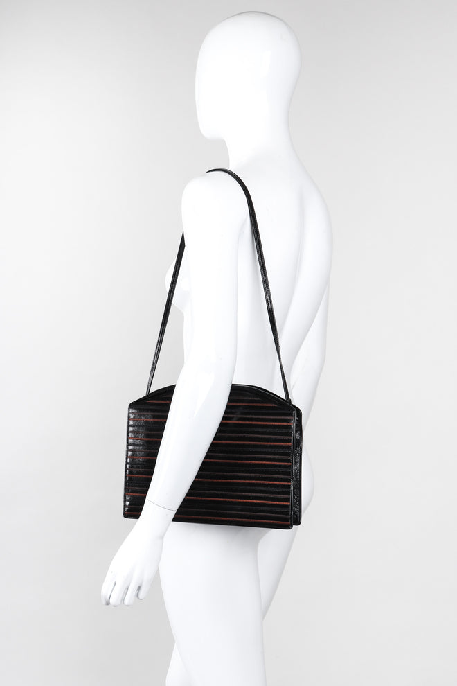 Recess Los Angeles Vintage Fendi Slim Embroidered Leather Shoulder Bag