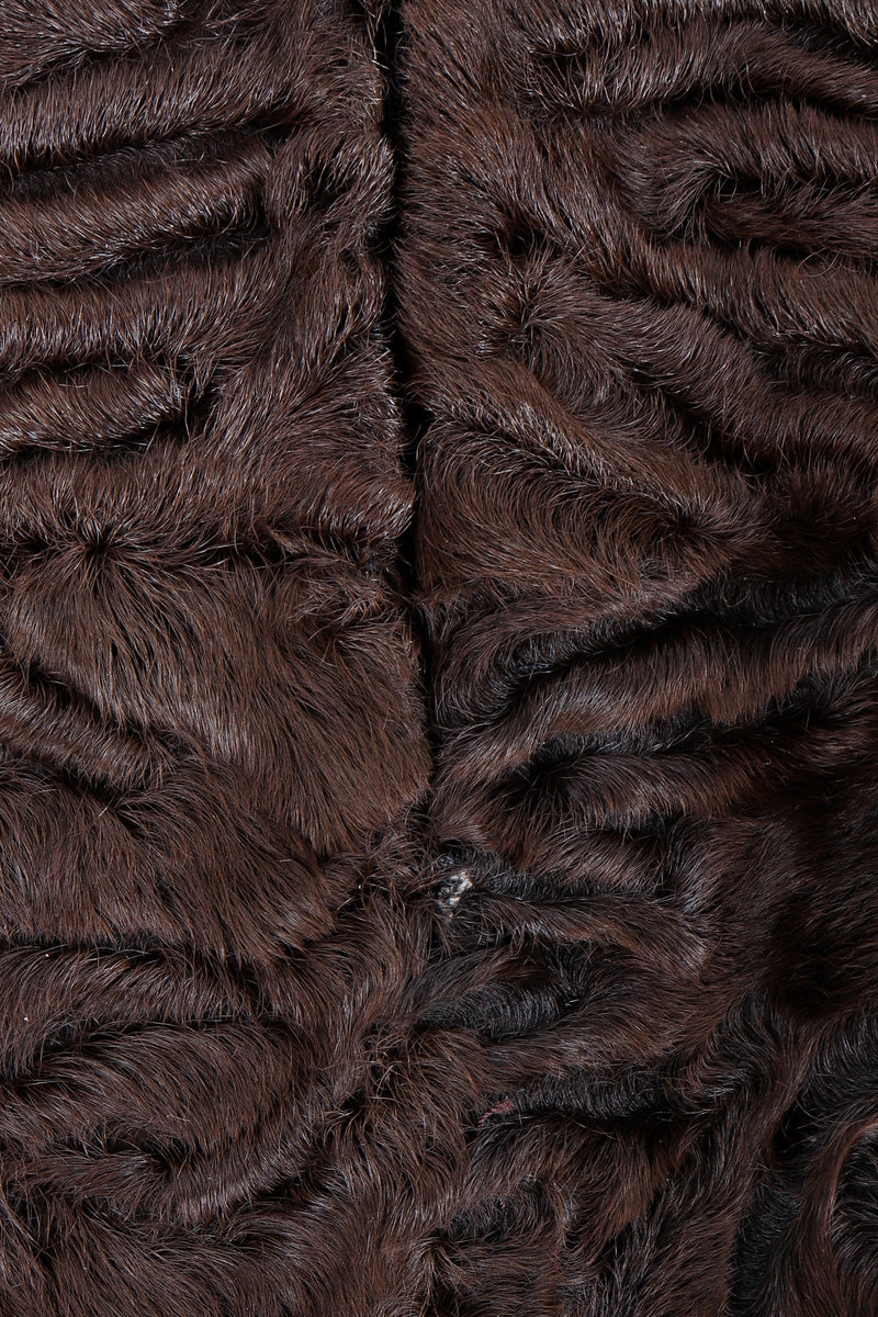 Vintage Fendi Persian Lamb Fur Pencil Skirt pulled seam at back zipper