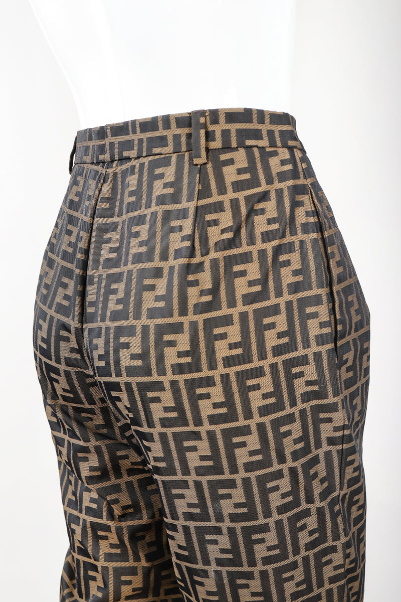 Vintage Fendi Monogram Tab-Front Trouser Recess