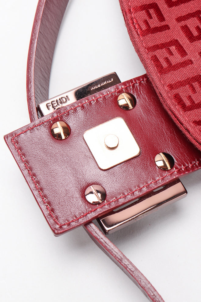 Recess Designer Consignment Vintage Fendi Zucca Zucchino Canvas Monogram Baguette Shoulder Bag Los Angeles Resale