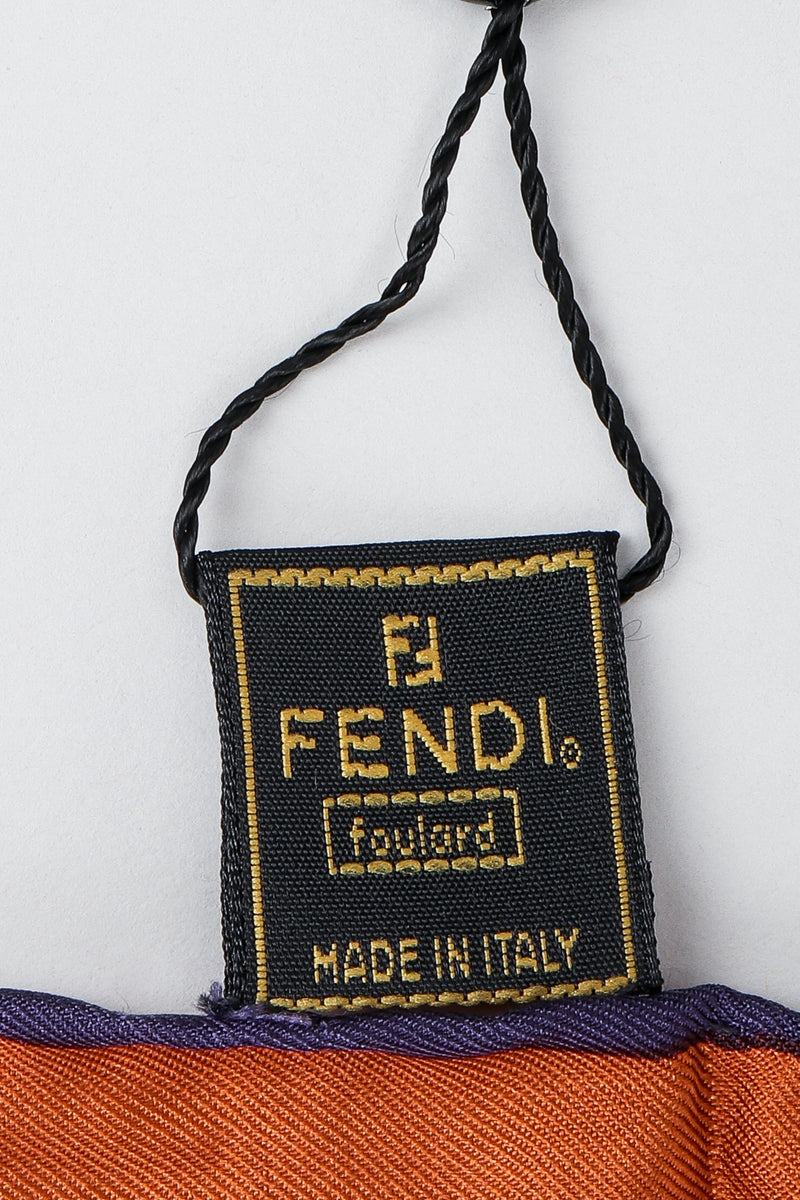 Vintage Fendi Scarf Label with hangtag charm