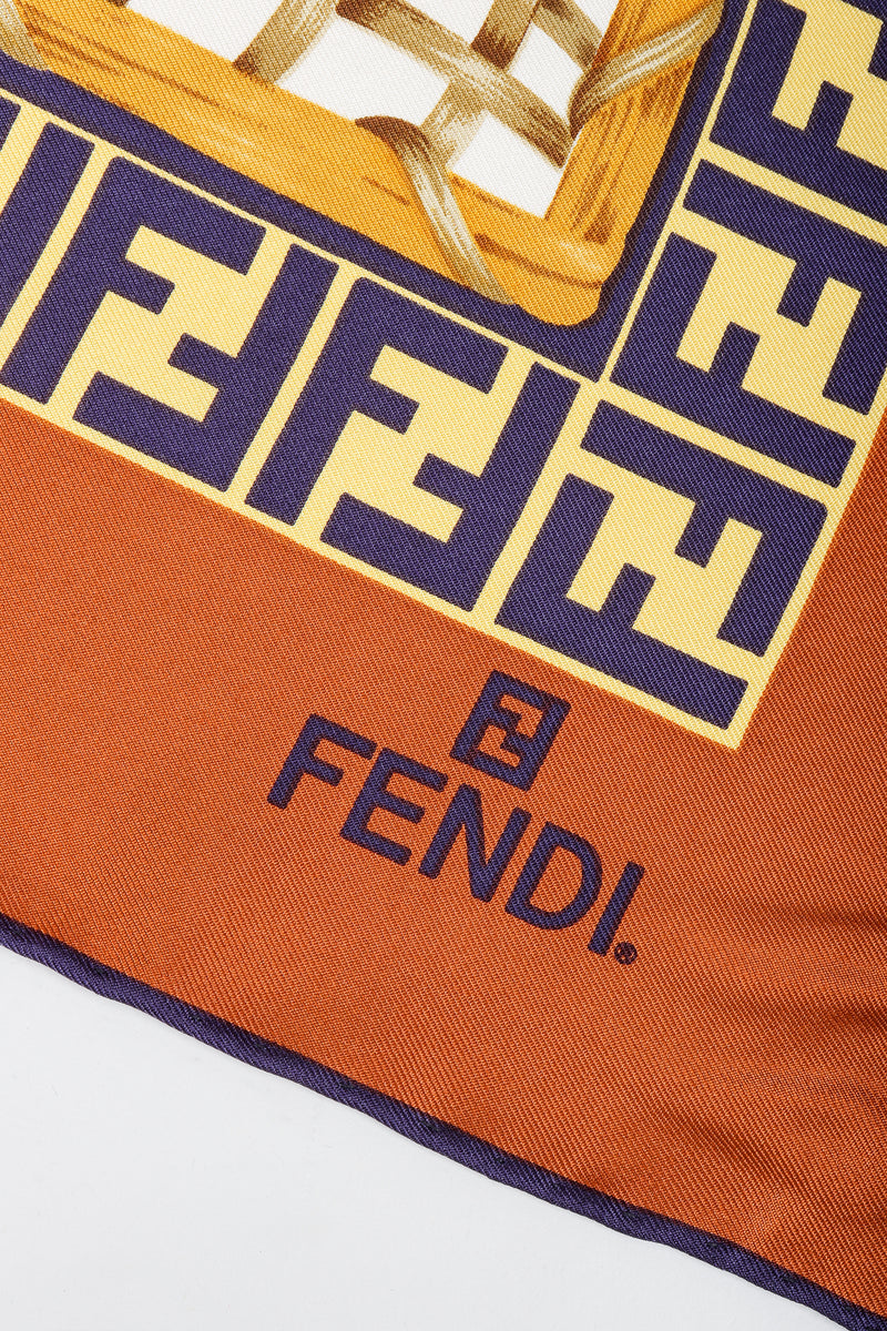 Vintage Fendi logo with signature zucca print