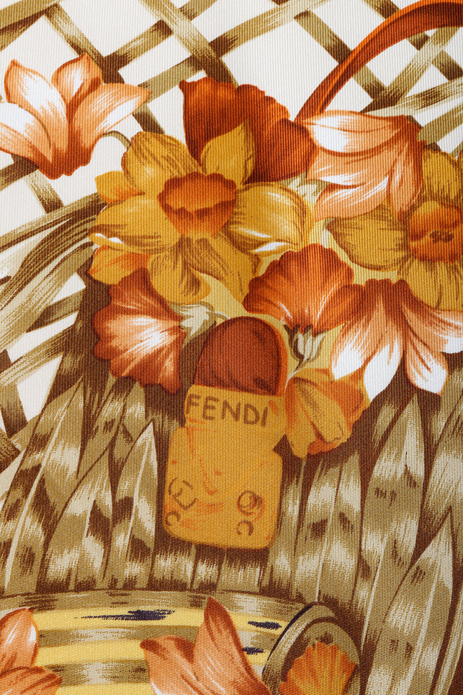 Vintage Fendi Zucca Basket Backpack Print 