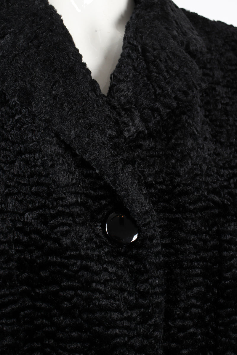 Vintage Fendi Faux Astrakhan  Curly Lamb Coat on Mannequin button at Recess Los Angeles