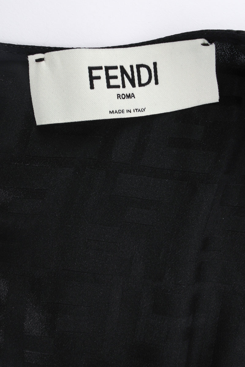 Fendi 2022 S/S Monogram Silk Dress & Scarf Shawl Set tag @ Recess LA