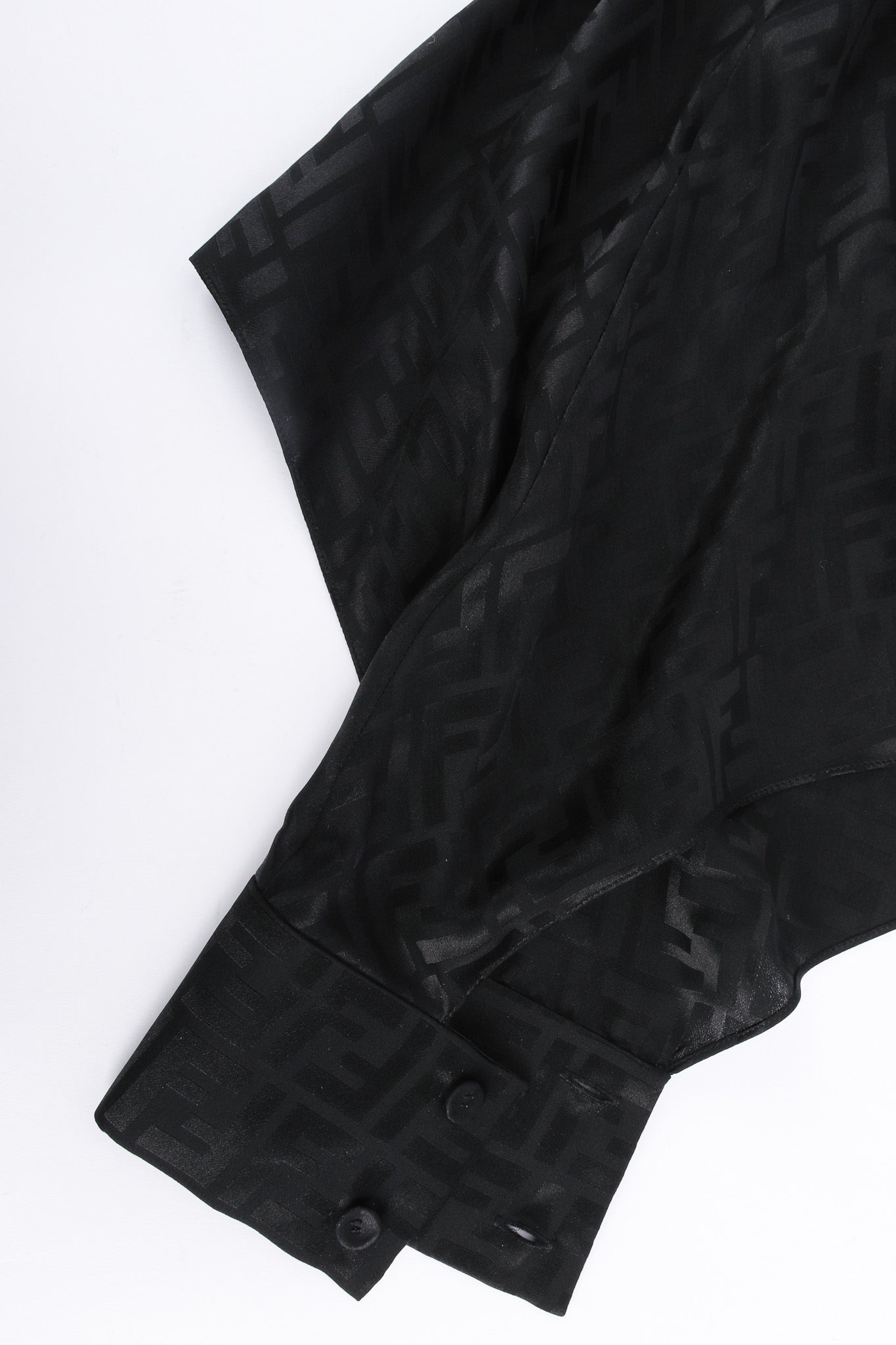 Fendi 2022 S/S Monogram Silk Dress & Scarf Shawl Set sleeve/print @ Recess LA