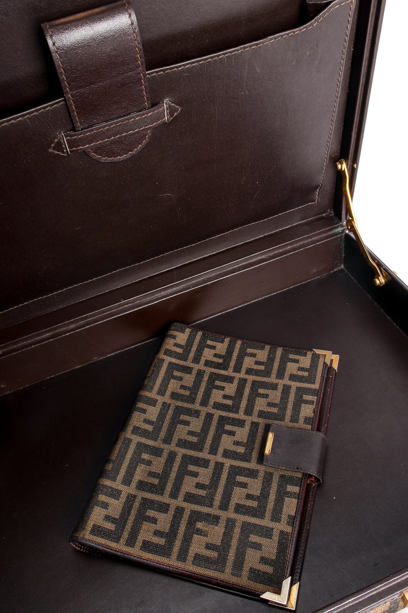 Fendi Black Leather Lui Briefcase