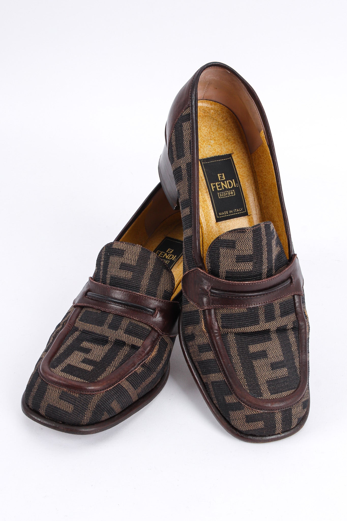 Vintage Fendi Zucca Monogram Loafers II creative front @ Recess LA