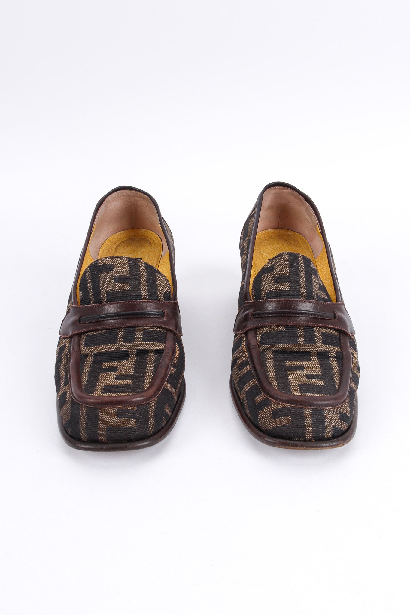 Vintage Fendi Zucca Monogram Loafers II front @ Recess LA