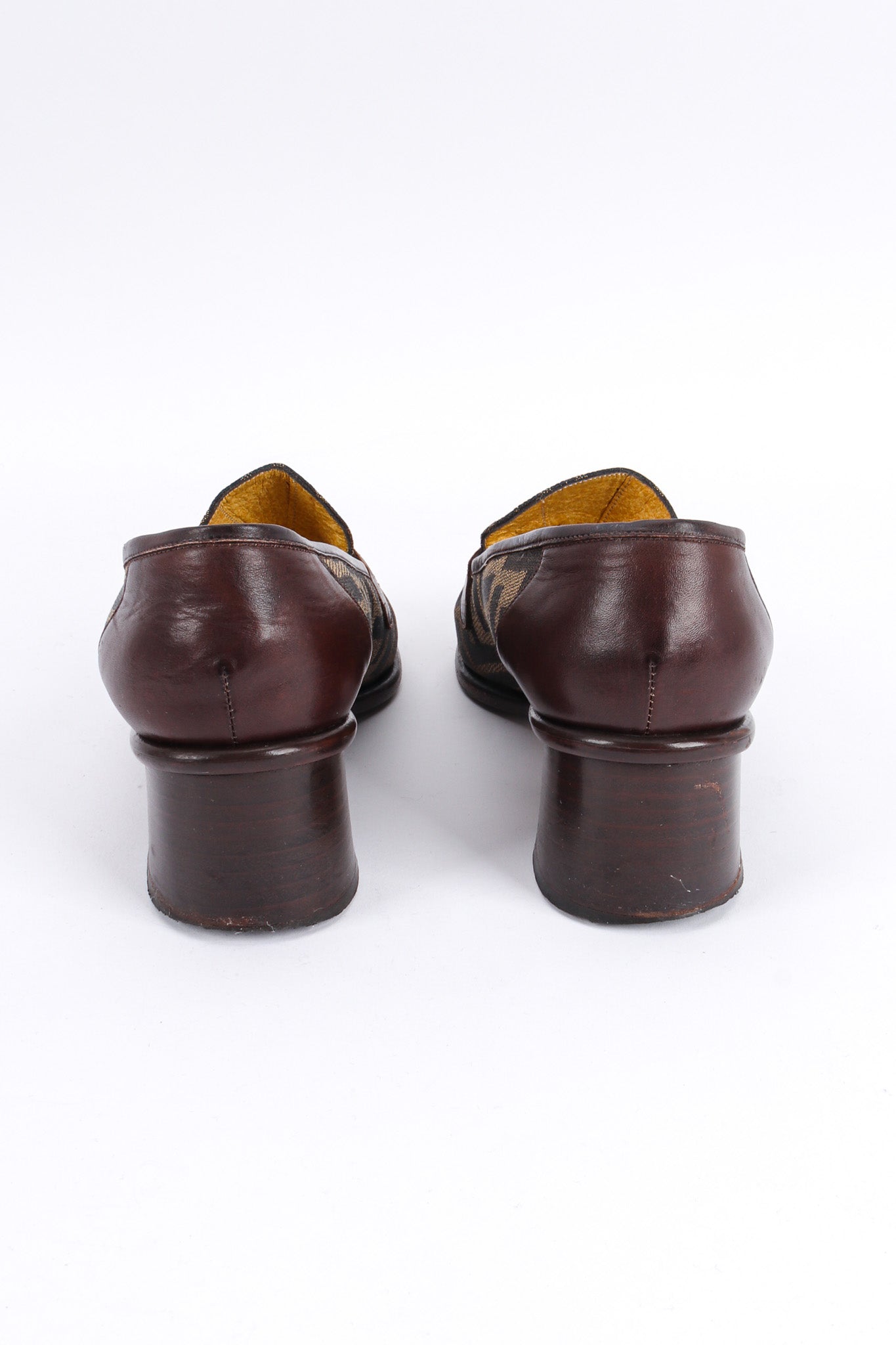 Vintage Fendi Zucca Monogram Loafers II back heels @ Recess LA