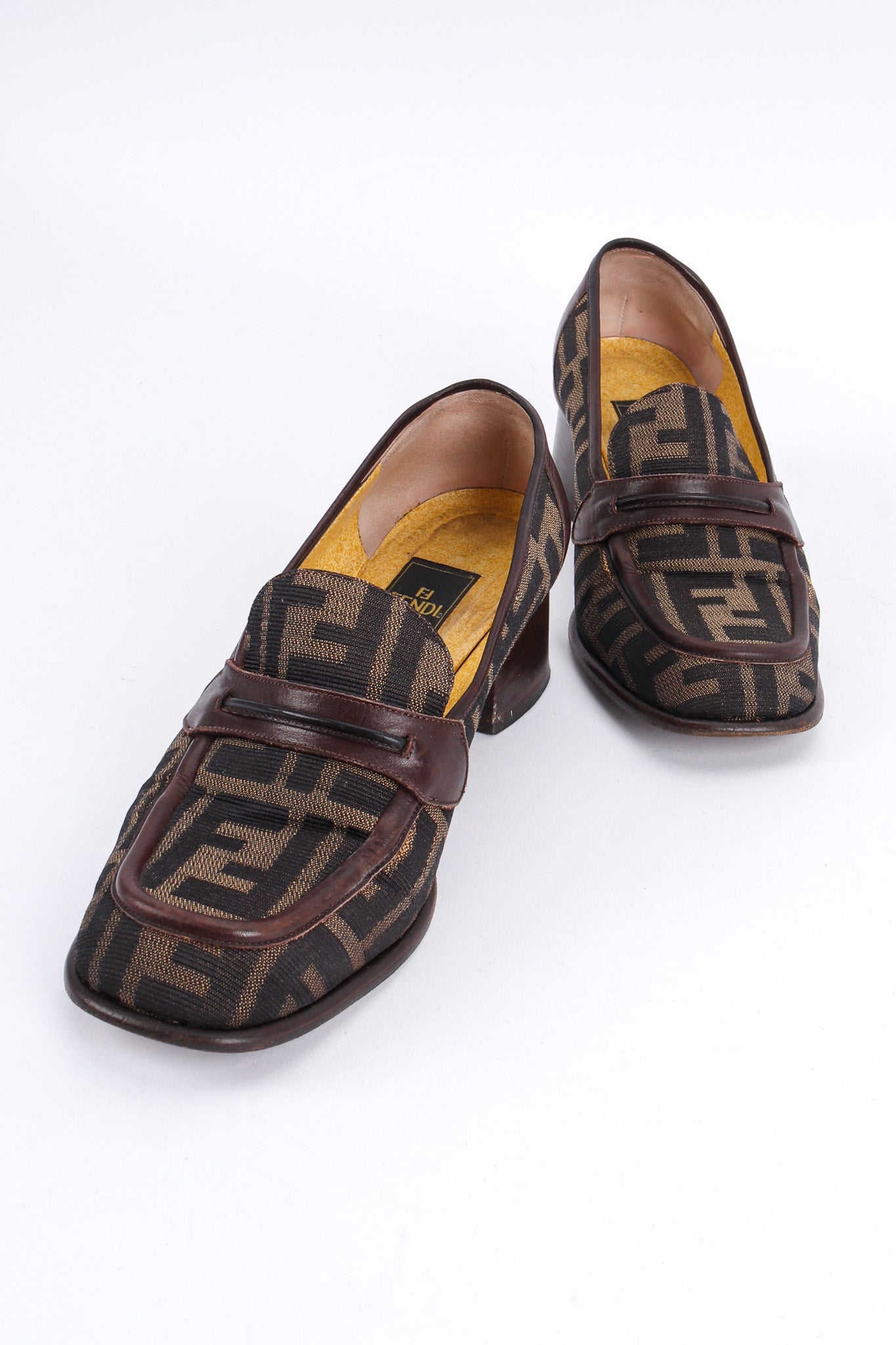 Vintage Fendi Zucca Monogram Loafers II creative front @ Recess LA