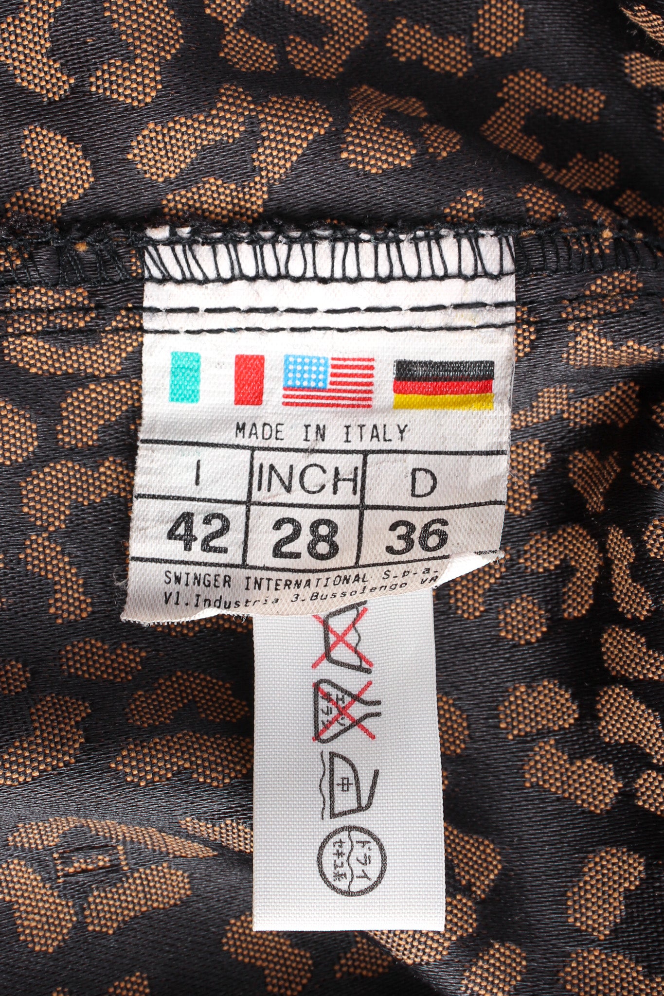 Vintage Fendi Leopard Signed Logo Print Jacket size tag @ Recess LA