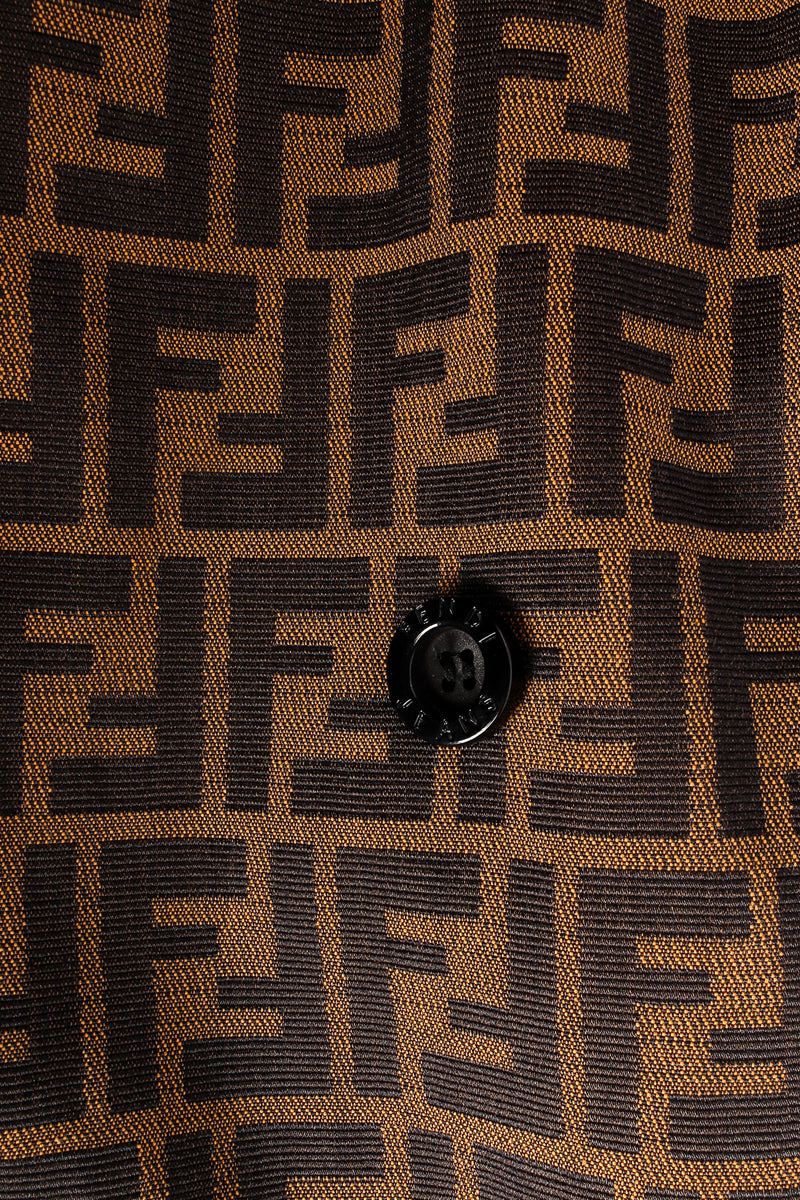 FENDI Zucca Coat Monogram FF Logo Print Vintage Reversible Zip