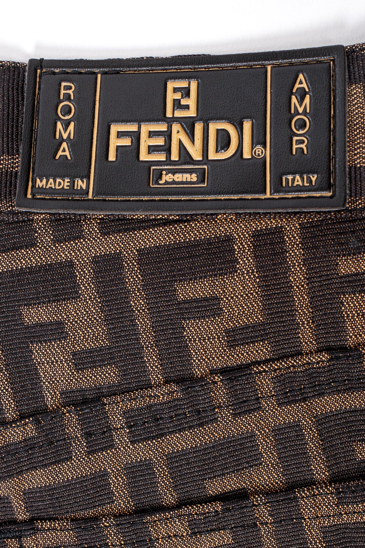 Vintage Fendi Zucca Monogram Crop Jean 28x28 – Recess