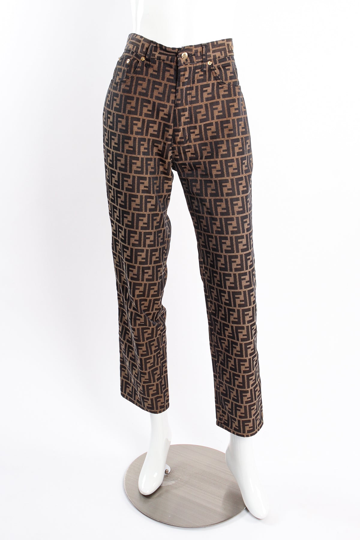 Vintage Fendi Zucca Monogram Crop Jean 28x28 – Recess