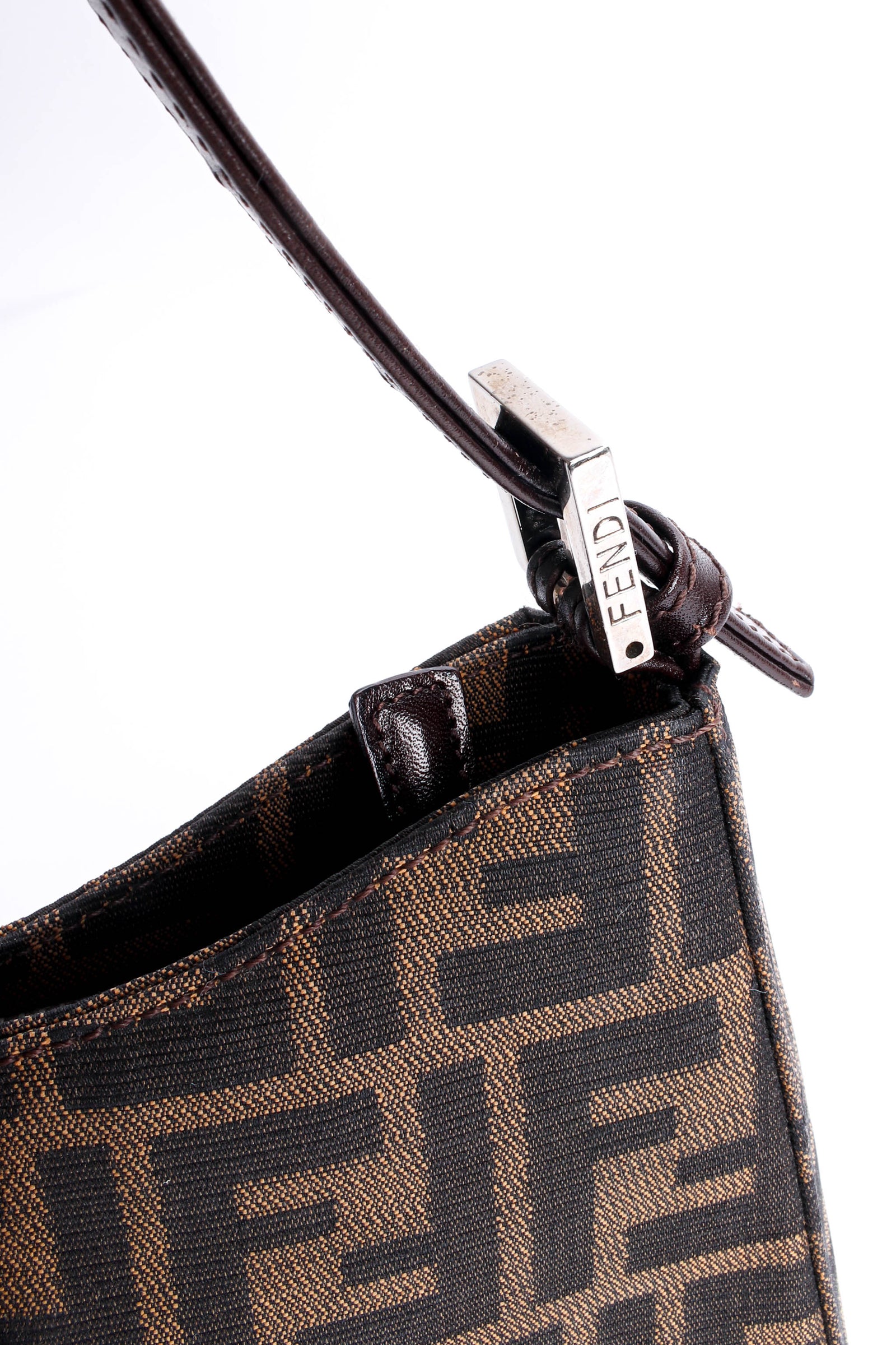 Vintage Fendi Zucca Monogram Shoulder Bag โ Recess