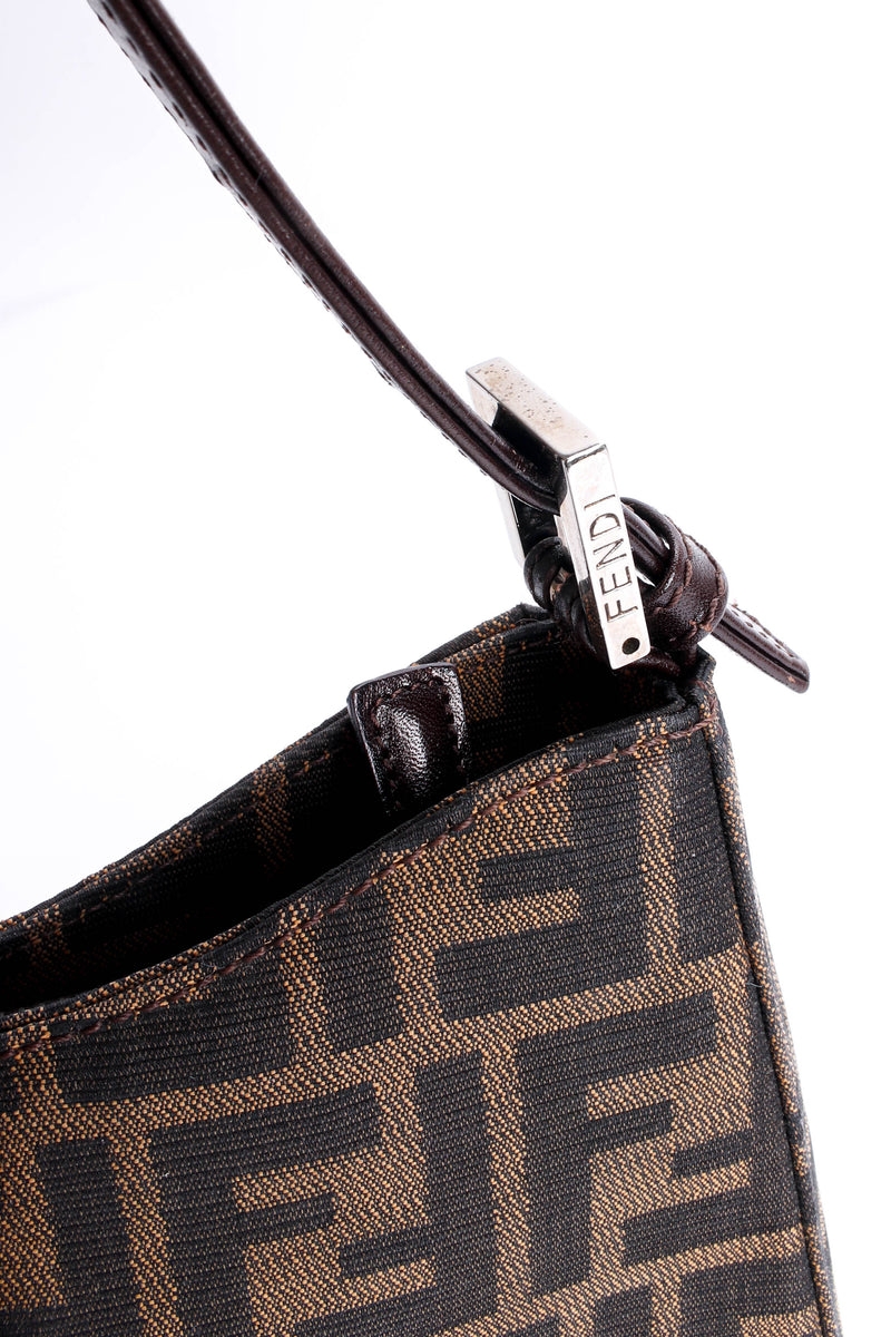 FENDI - Baguette Small Leather-Trimmed Monogrammed Coated-Canvas Pouch Fendi
