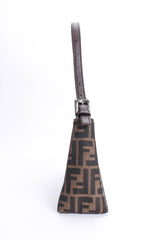 Vintage Fendi Zucca Monogram Shoulder Bag side @ Recess LA