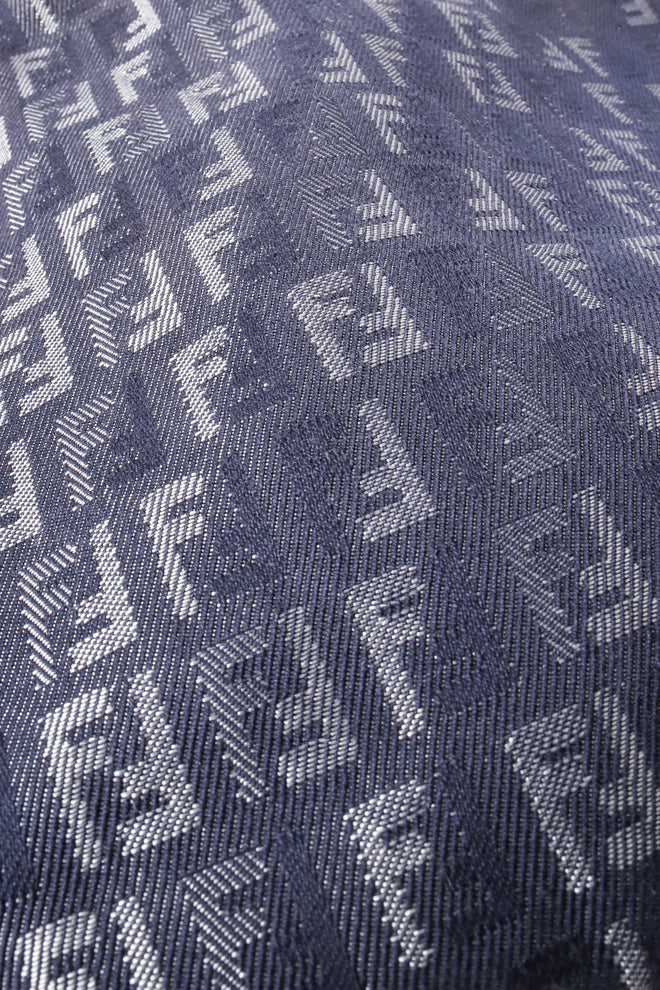 Fendi Logo Monogrammed Oyster Bag fabric crop at Recess Los Angeles