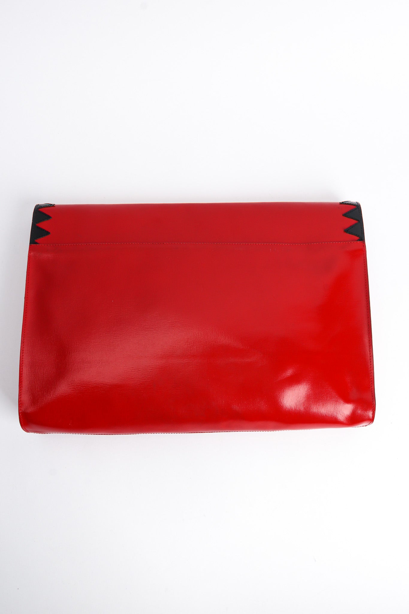 Vintage Fendi for Fendissime Oversized Leather Envelope Bag back flat @ Recess LA