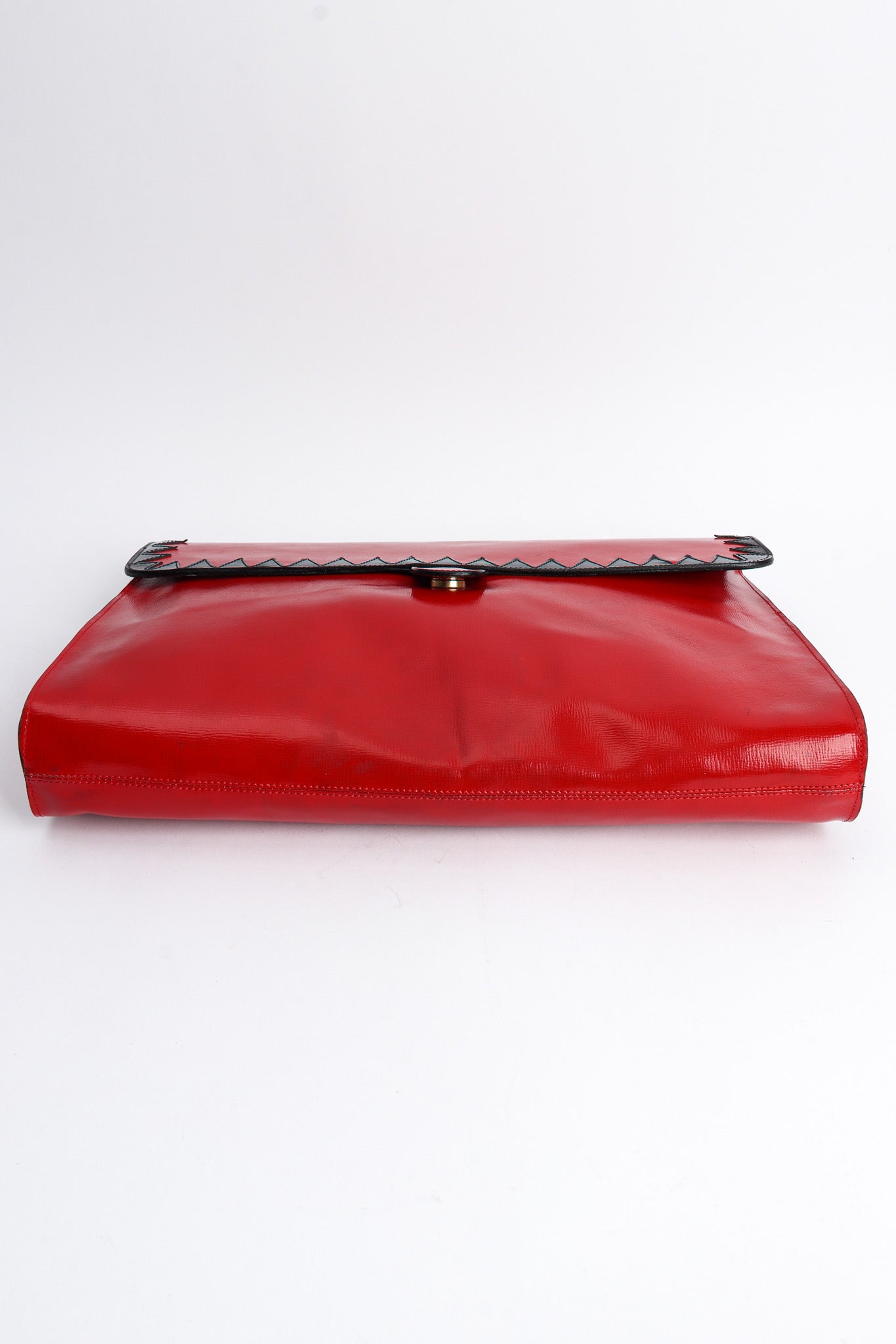 Vintage Fendi for Fendissime Oversized Leather Envelope Bag bottom base @ Recess LA