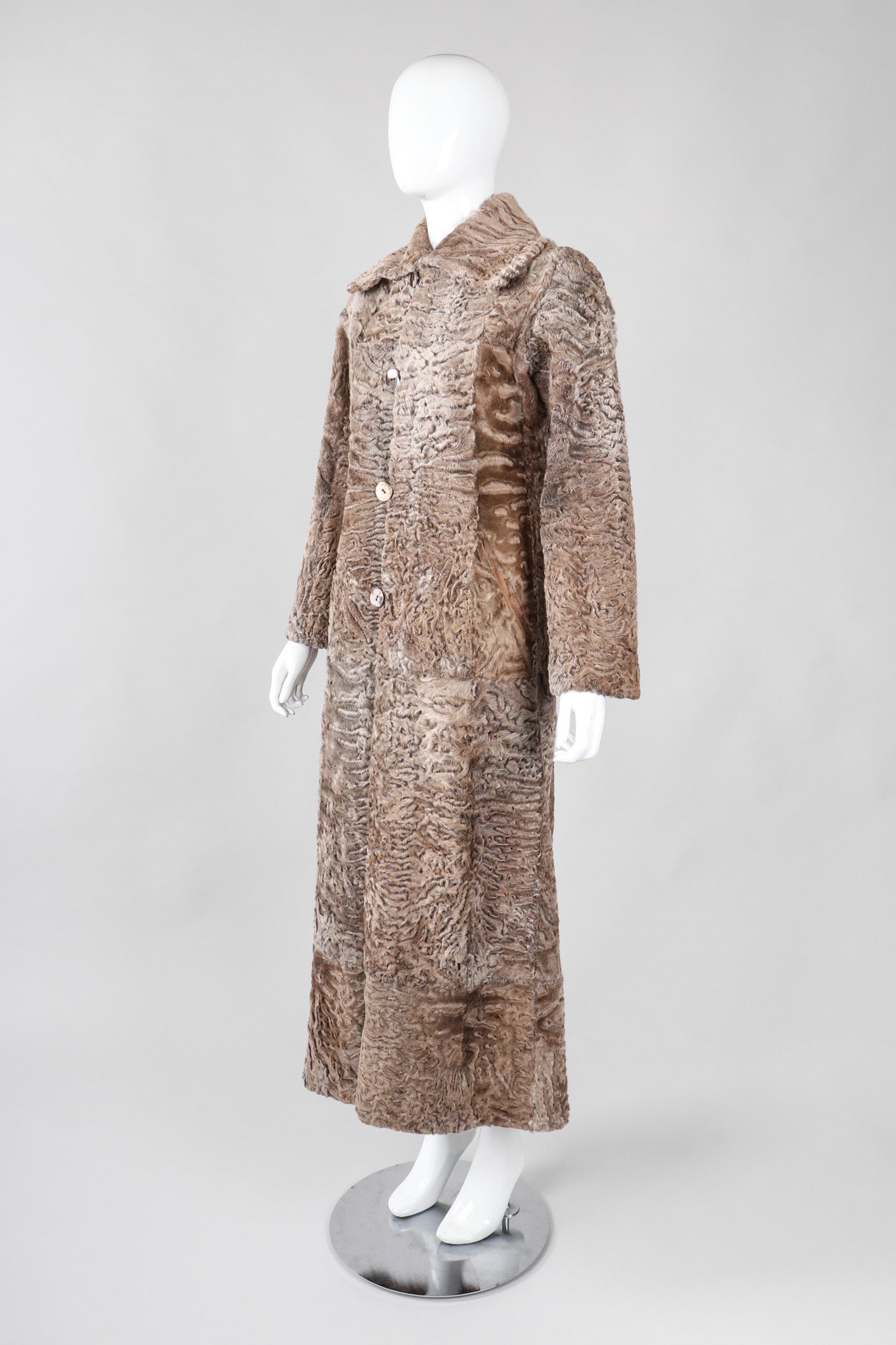 Recess Los Angeles Vintage Louis Feraud Reversible Shearling Persian Lamb Fur Coat