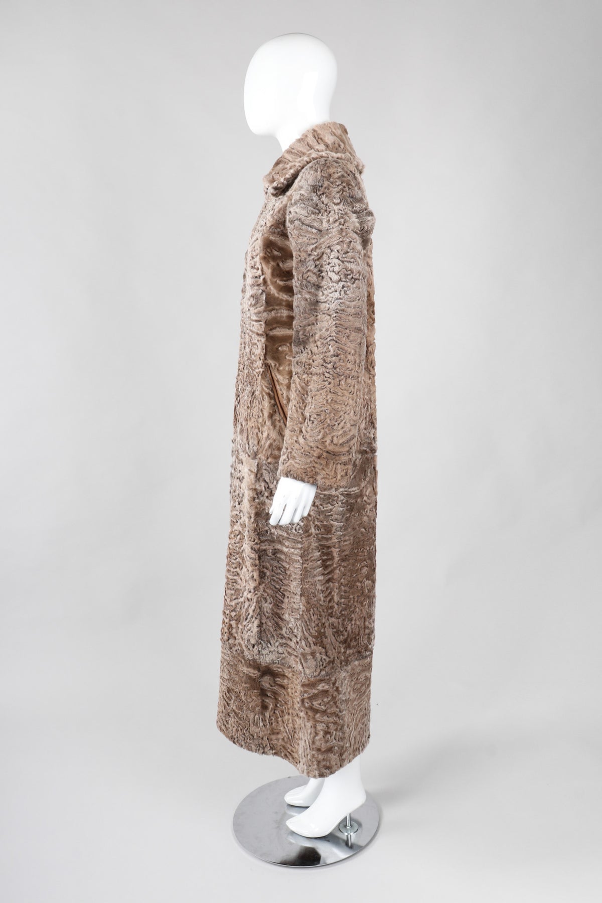 Vintage Louis Feraud Reversible Shearling Persian Lamb Fur Coat 