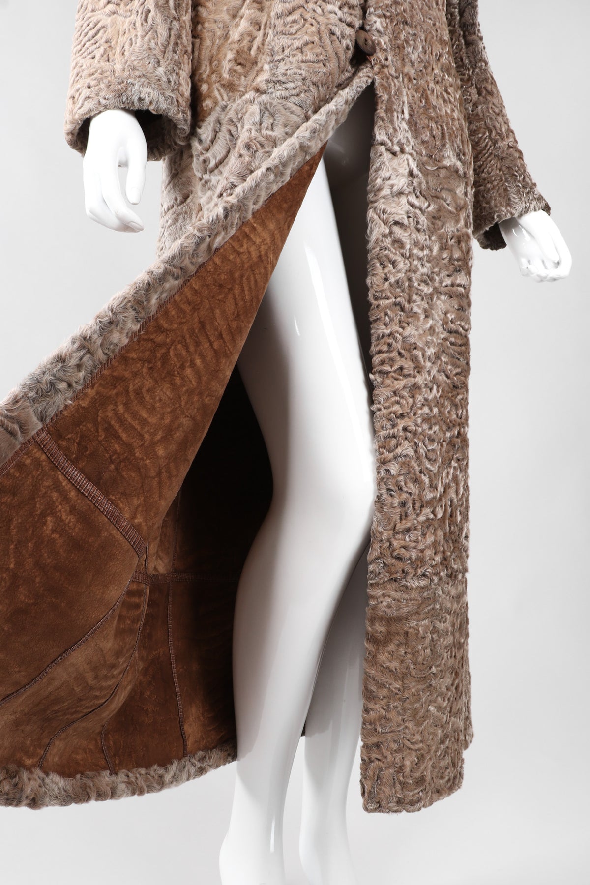 Vintage Louis Feraud Reversible Shearling Persian Lamb Fur Coat