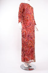 Vintage Ferdinando Sarmi Sequined Mesh Shift Dress on mannequin angle at Recess Los Angeles