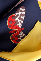 shoe print silk scarf by Salvatore Ferragamo moth and hem @recessla