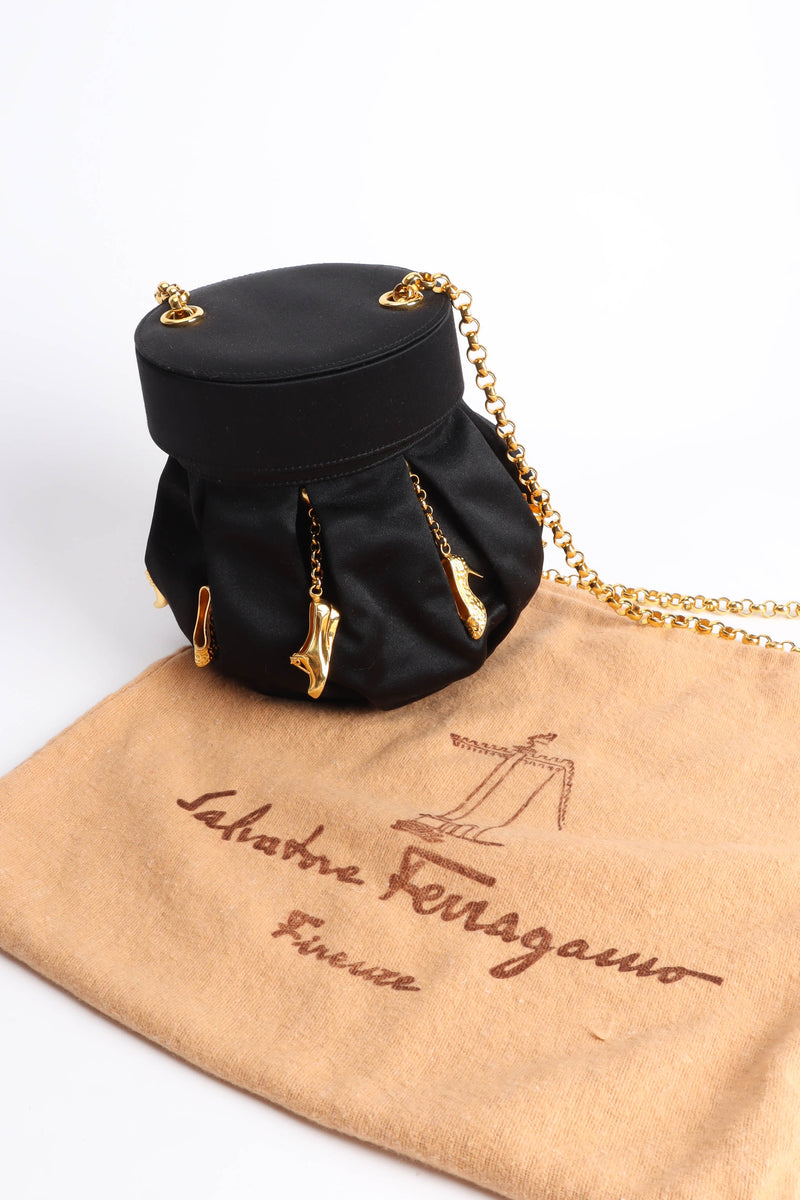 Vintage Ferragamo Shoe Charm Bucket Bag with original dust bag @ Recess Los Angeles