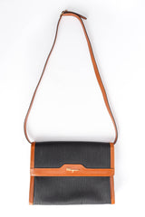 Vintage Ferragamo Leather Portfolio Clutch overall front & strap @ Recess Los Angeles