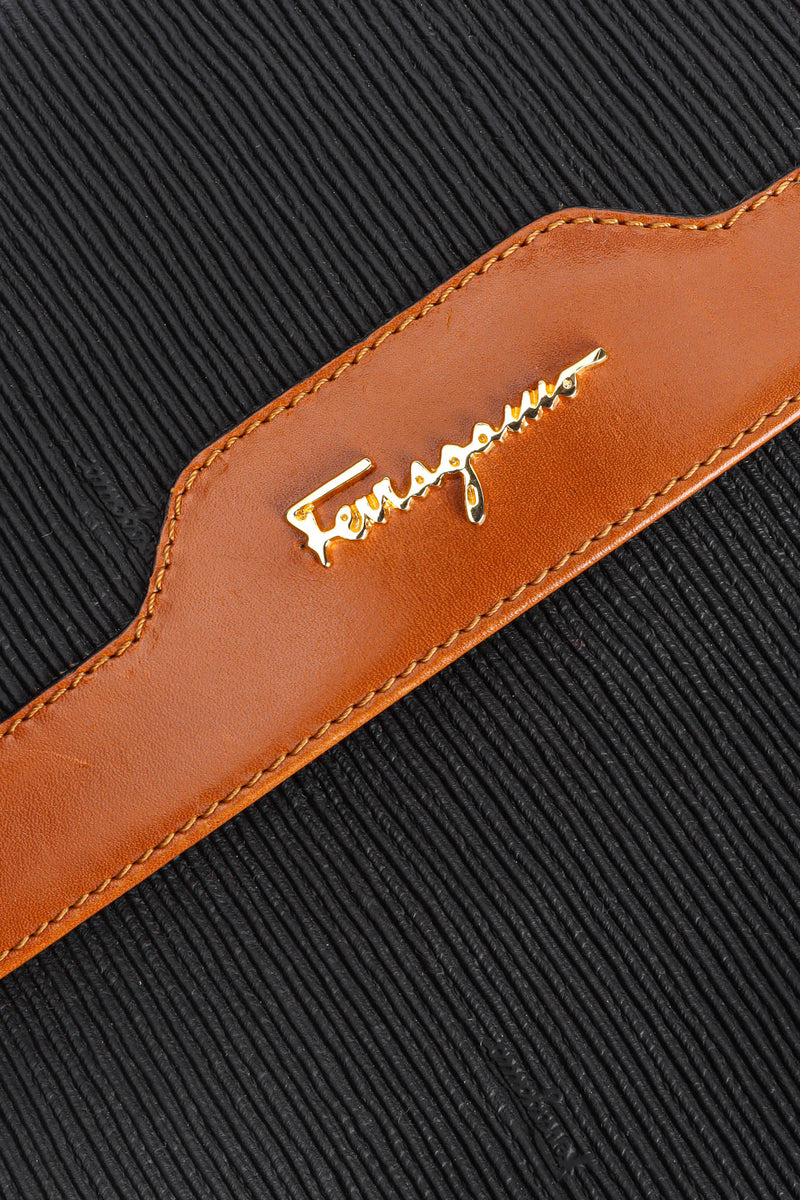 Vintage Ferragamo Leather Portfolio Clutch signed @ Recess Los Angeles