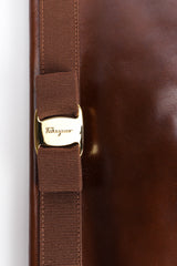 Vintage Ferragamo Leather Shoulder Pouch Bag label tag @ Recess Los Angeles