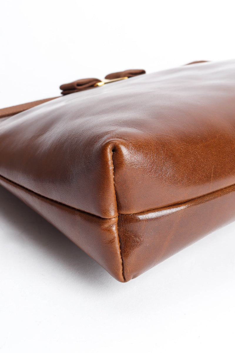 Vintage Ferragamo Leather Shoulder Pouch Bag corner @ Recess Los Angeles