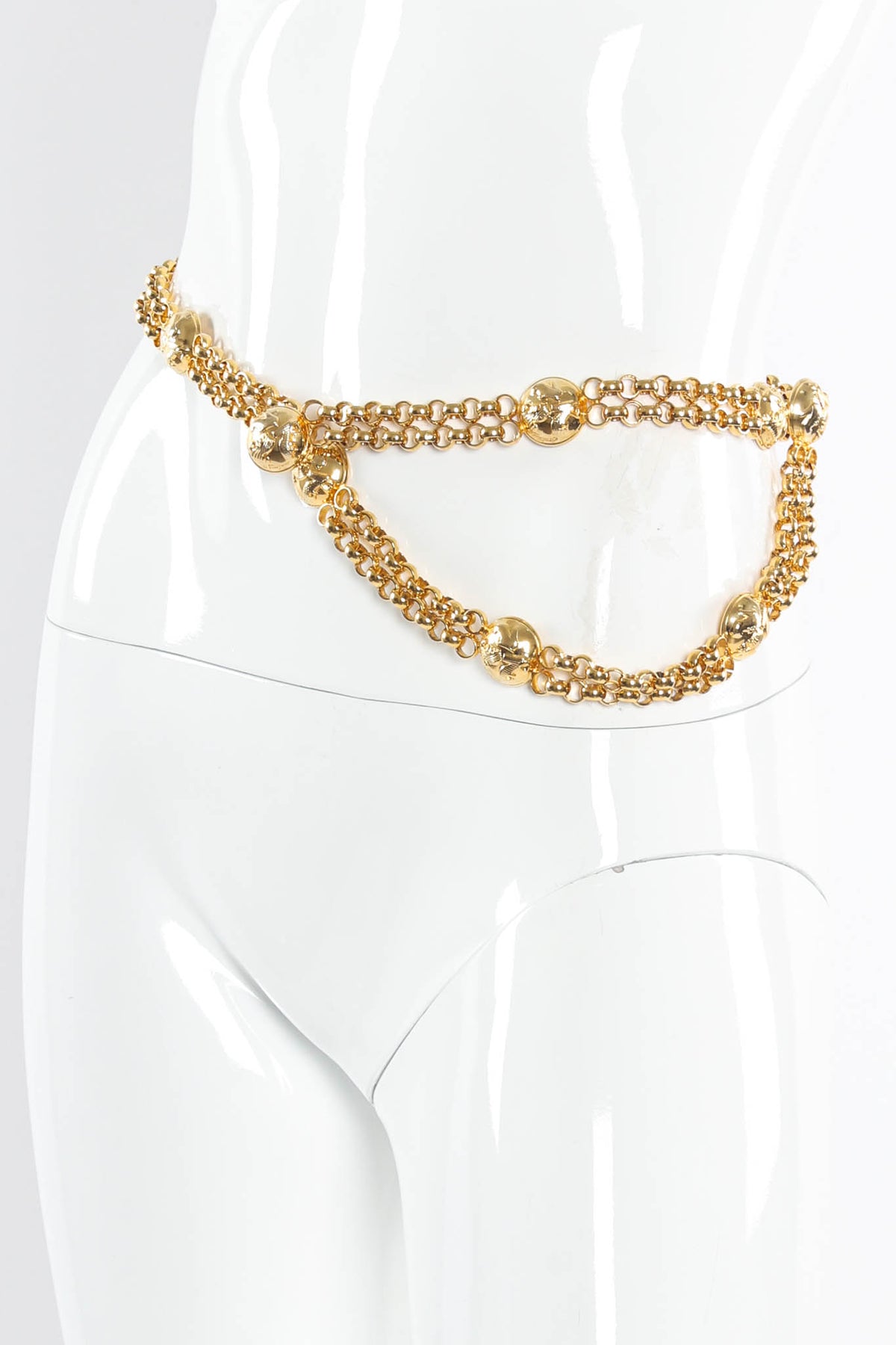SALVATORE FERRAGAMO Vintage Shoe Dome Rolo Chain Link Belt Vintage Ferragamo Shoe Dome Rolo Chain Link Belt – Recess main image 4