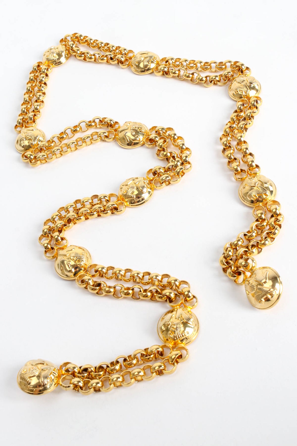 Vintage Ferragamo Shoe Dome Rolo Chain Link Belt – Recess