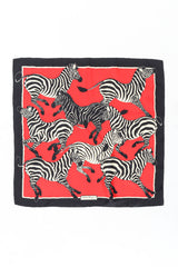 Vintage Ferragamo Prancing Zebra Scarf open flat @ Recess LA