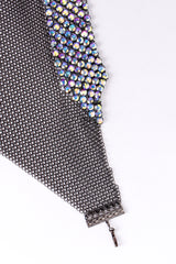 Ferrara Iridescent Swarovski Ring Mesh Waterfall Bib Necklace hook at Recess Los Angeles