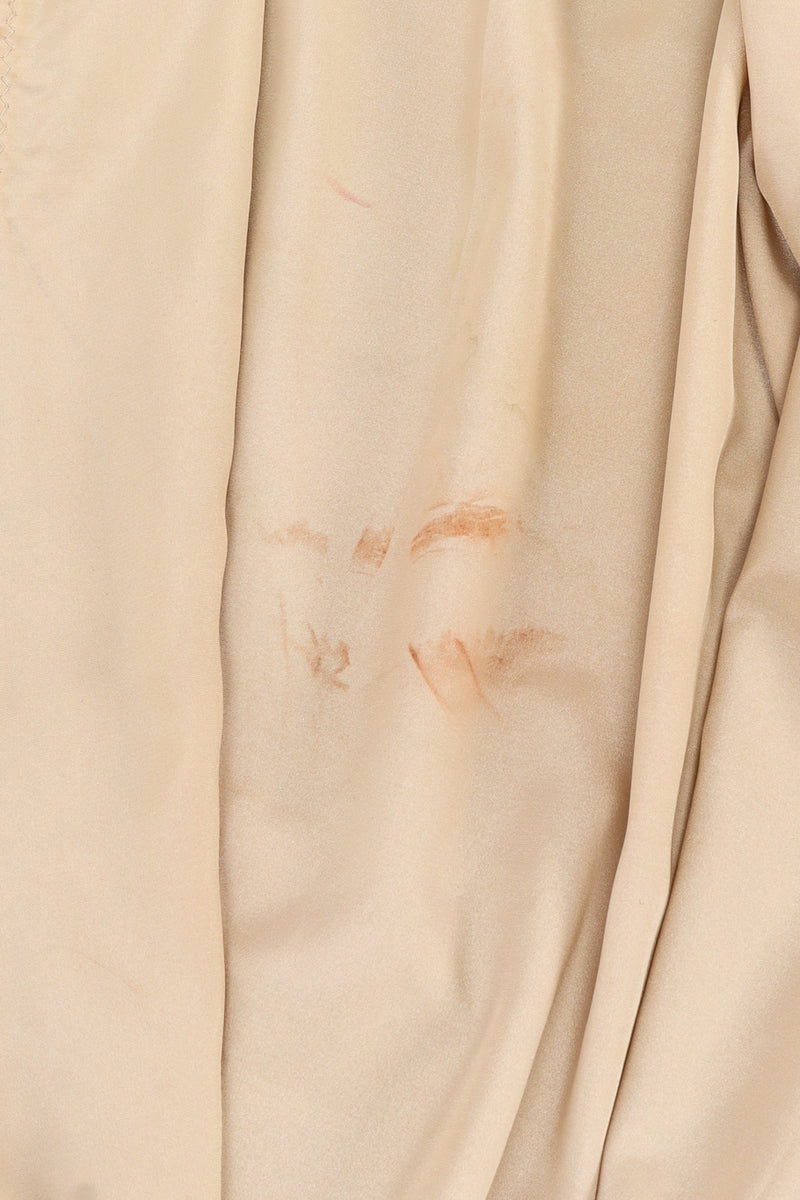 Vintage Ferrara Python Print Metal Mesh Leather Dress stained lining close @ Recess LA