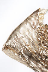 Recess Los Angeles Vintage Anthony Ferrara Gold Liquid Mesh Fringe Cowl Top & Skirt Set