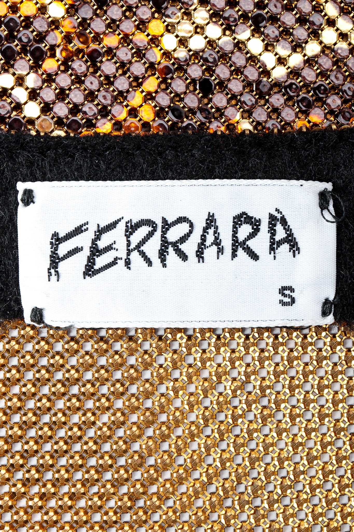 Vintage Anthon Ferrara Label on mesh