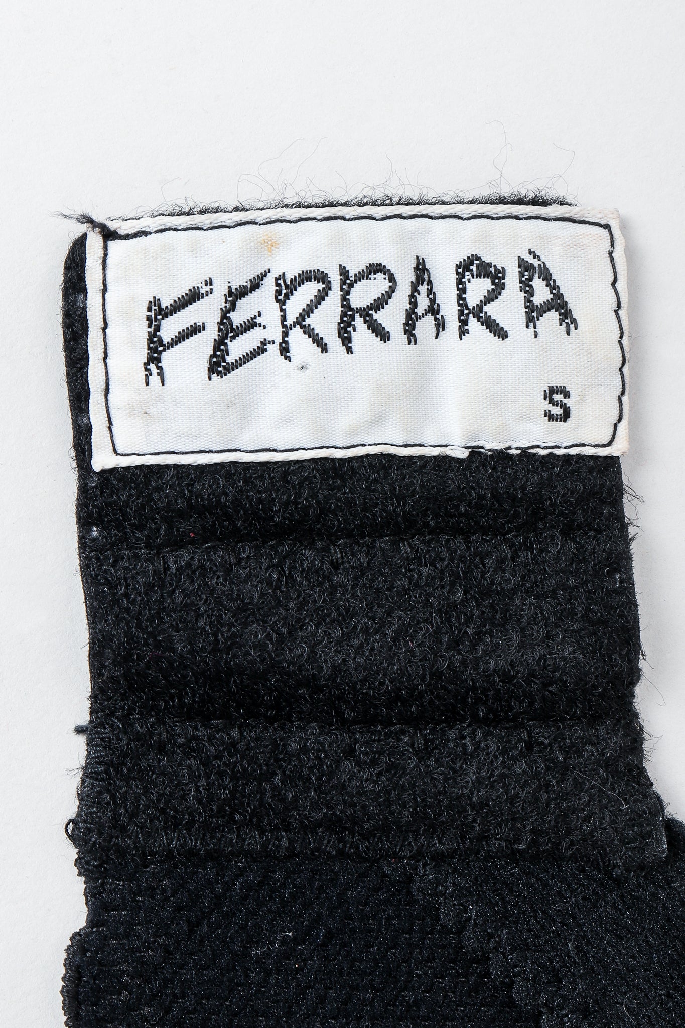 Vintage Ferrara Black Bra Tag
